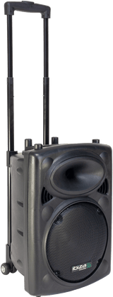 Ibiza 10" portable speaker, black with USB, Bluetooth & mics