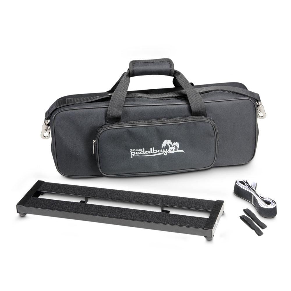 Palmer PEDALBAY® 50 S - Leichtes kompaktes Pedalboard mit schützendem Softcase, 50 cm
