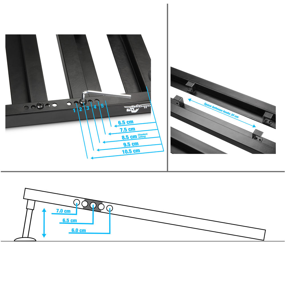 Palmer PEDALBAY® 60 L - Leichtes, verstellbares Pedalboard mit schützendem Softcase, 60 cm