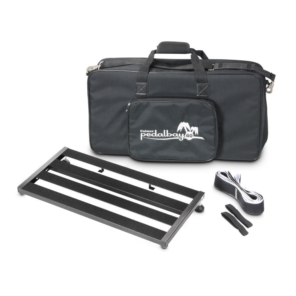 Palmer PEDALBAY® 60 - Leichtes, verstellbares Pedalboard mit schützendem Softcase, 60 cm