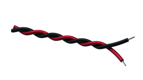 ProCab snoet kabel 2 x 0,5 mm² sort - Rød 100 meter