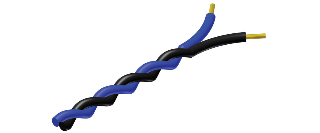 ProCab verdrilltes Kabel 2 x 0,5 mm² schwarz - Blau 100 Meter
