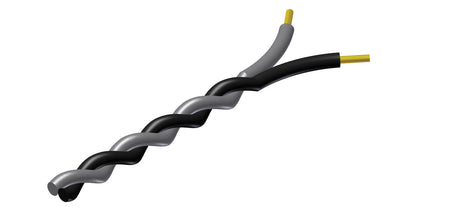 ProCab snoet kabel 2 x 0,5 mm² sort - Grå 100 meter