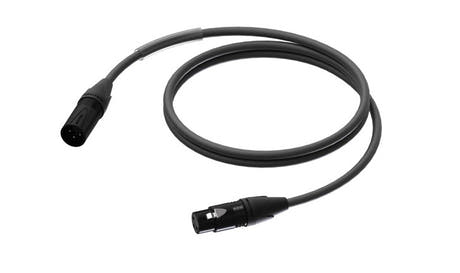 ProCab DMX/AES XLR han > XLR hun m/sort Neutrik - 0,5 m