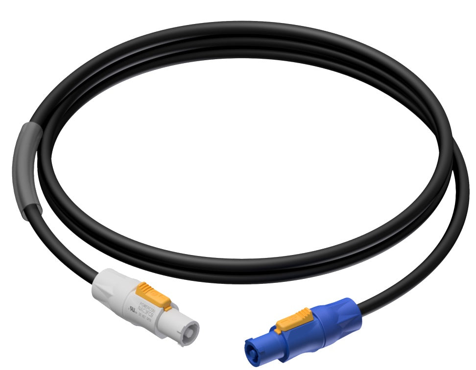 ProCab Stromkabel PowerCon blau auf PowerCon grau, 3 m