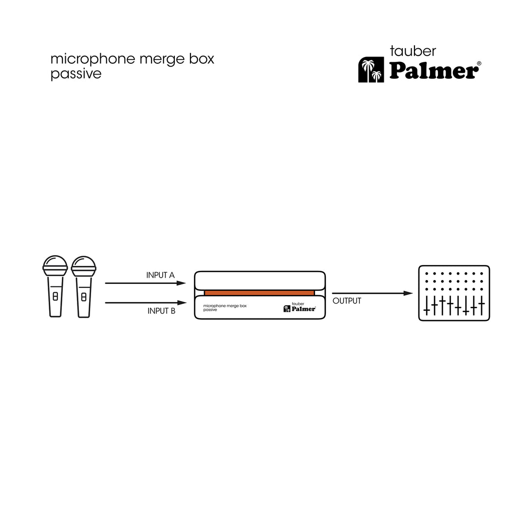 Palmer RIVER tauber - Passive Zusammenführungsbox für Mikrofone