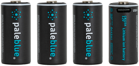 Pale Blue CR123-Akkus 4-Pack