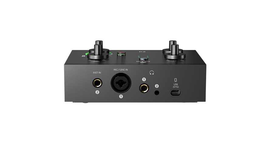iCon Panel 2 USB-audiointerfaces, 2 Eingänge und 2 Ausgänge