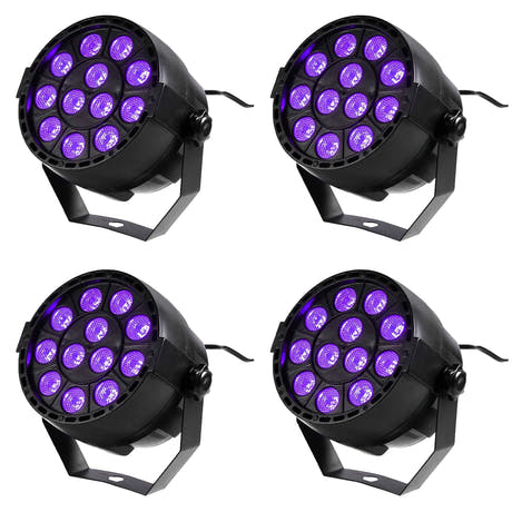 Partypack mit 4 x UV LED Spots