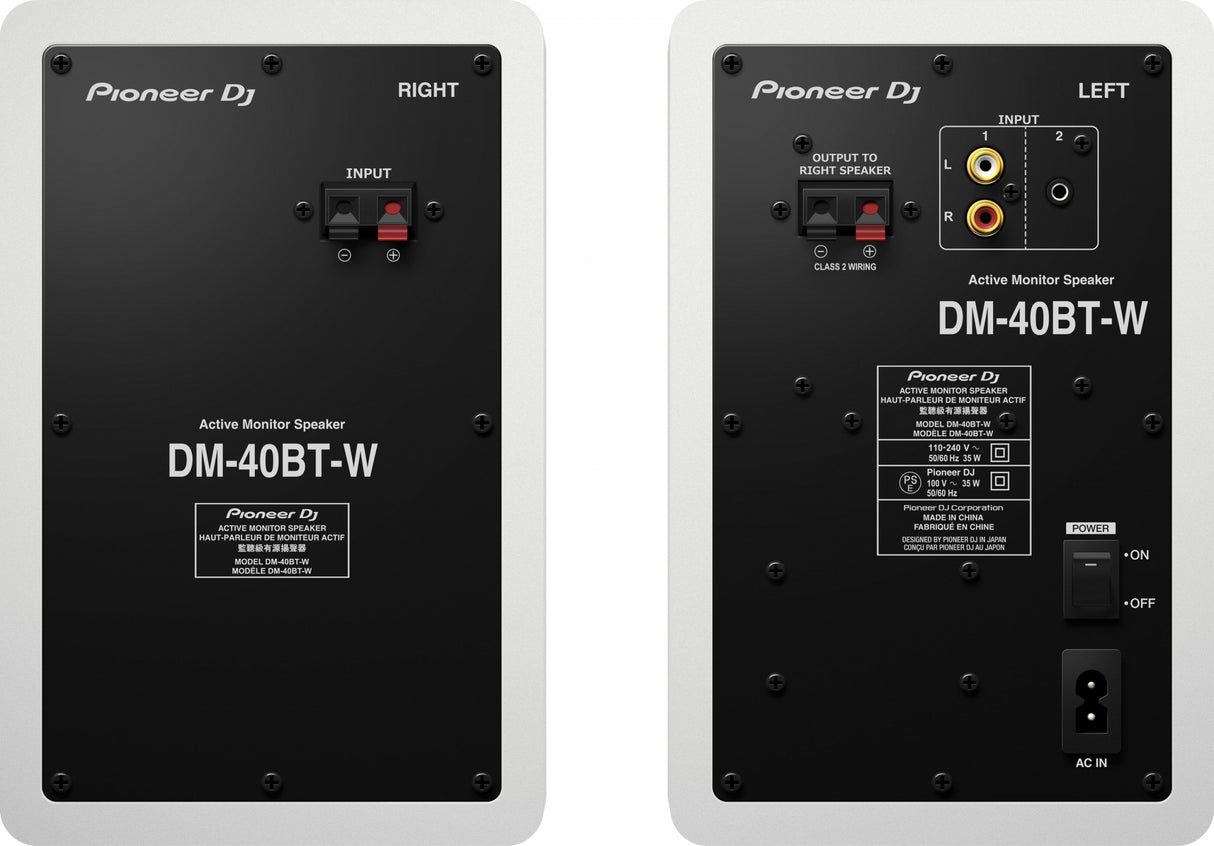 Pioneer DM-40BT studie speakere with bluetooth - White