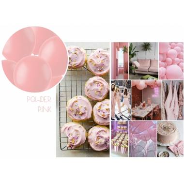 Link Ballons für Girlanden 8 Stk. (Matt Pulver Pink, 33cm)