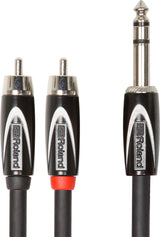Roland "Heavy-duty" Cabel 6.3mm Jack Stereo til 2 x RCA Phono