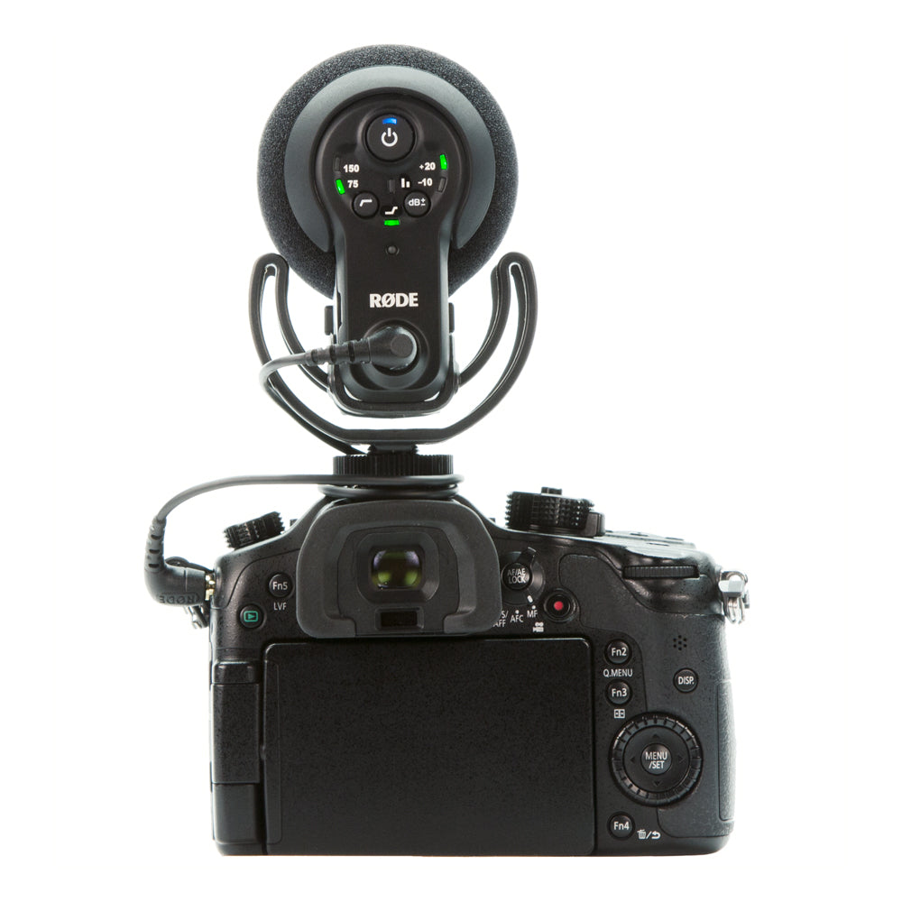 RØDE VideoMic Pro+ with camerasko