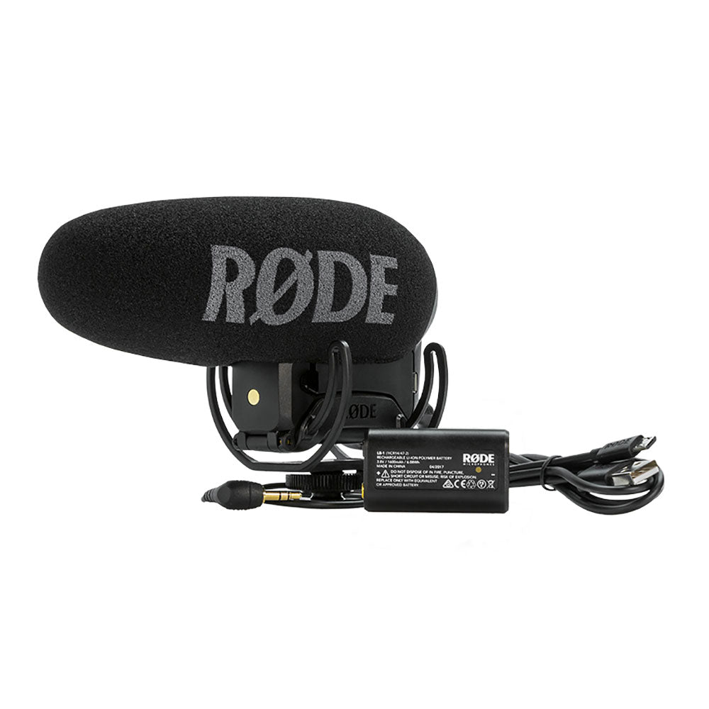 RØDE VideoMic Pro+ with camerasko