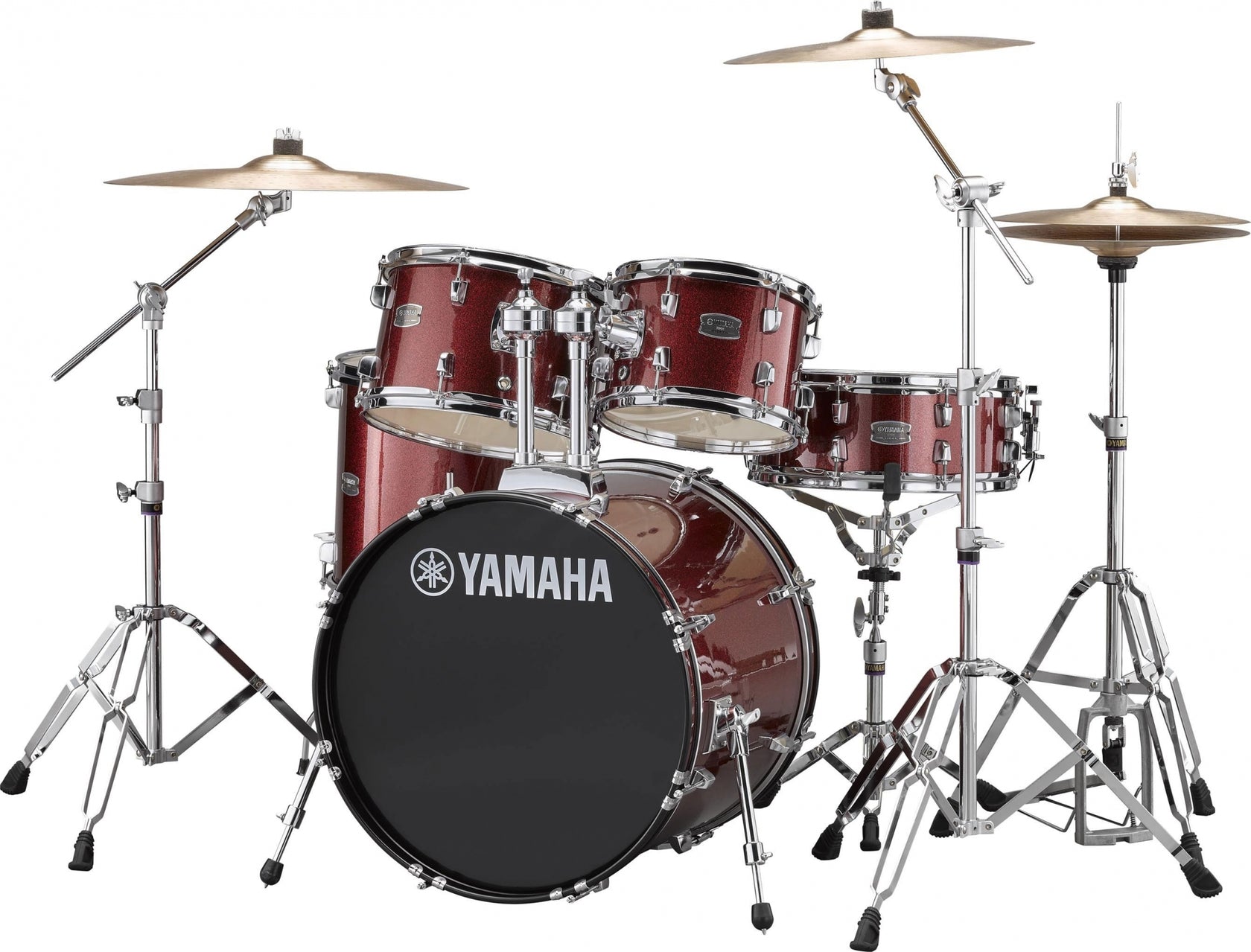 Yamaha Rydeen Studio Drumset - with stands and cymbals - Burgundy Glitter