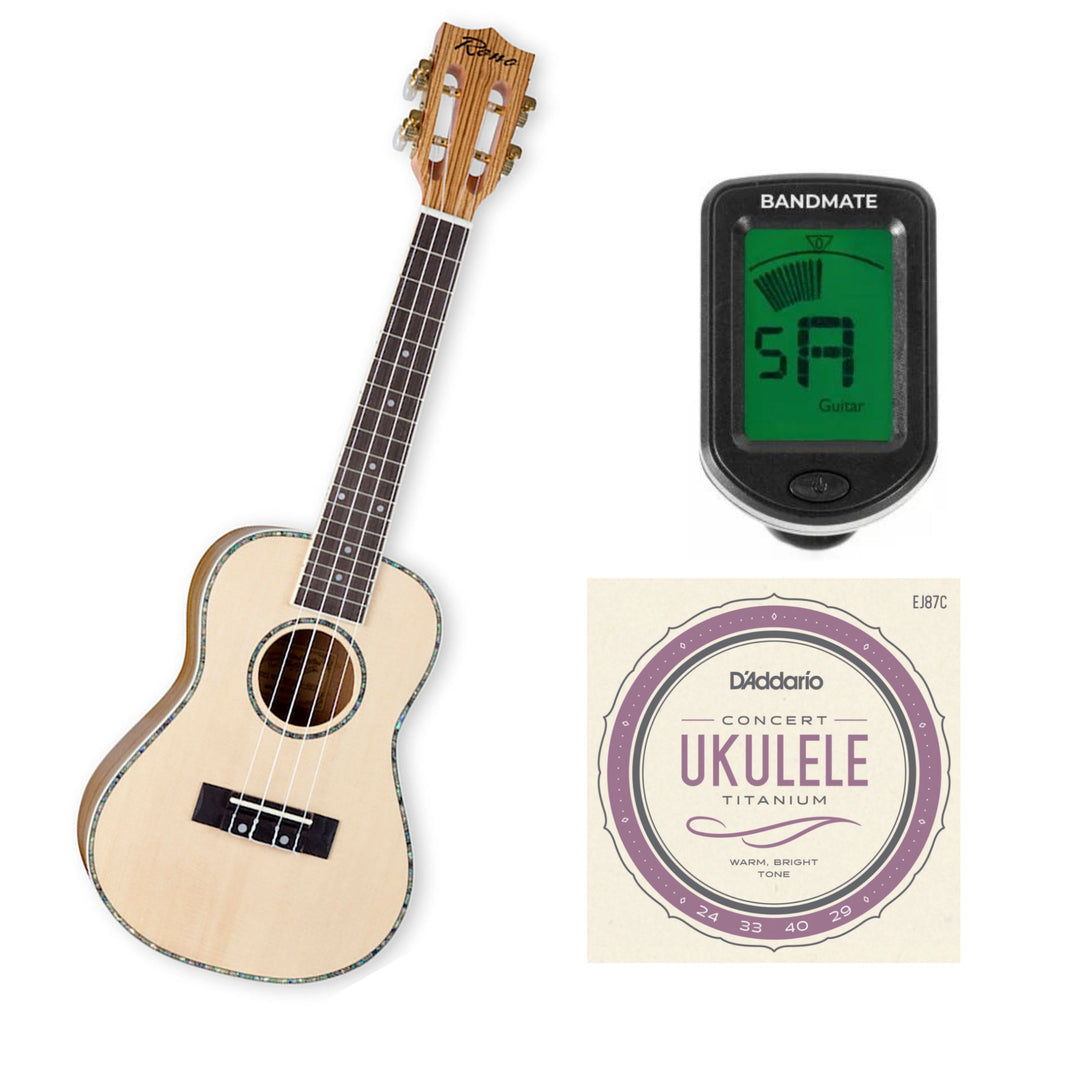 Reno RU320 Grand Concert Ukulele (Natur) Startpaket