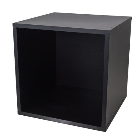Studio 57 - Aufbewahrungsregal für Vinylplatten (36,5 x 36,5 cm, Schwarz)