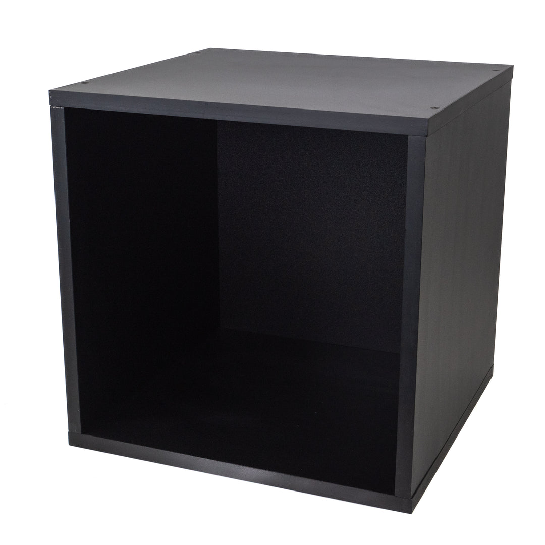 Studio 57 - Aufbewahrungsregal für Vinylplatten (36,5 x 36,5 cm, Schwarz)