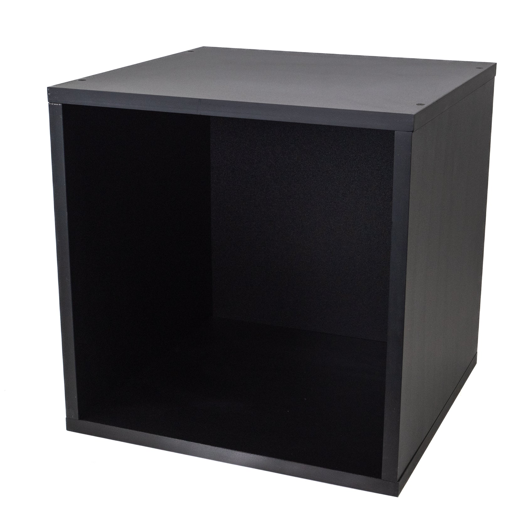 Studio 57 - Aufbewahrungsregal für Vinylplatten (36,5 x 36,5 cm, Schwarz)