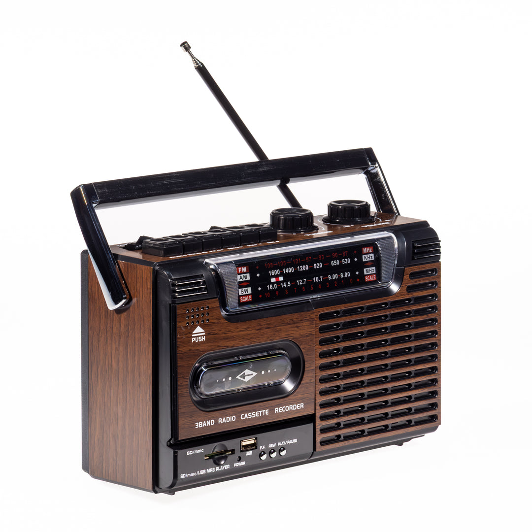 Studio 57 - Kassettenspieler m. FM & Bluetooth, Braun