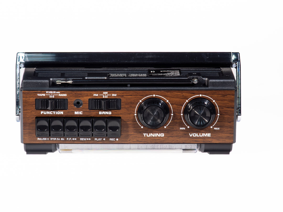 Studio 57 - Kassettenspieler m. FM & Bluetooth, Braun