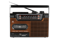 Studio 57 Kassettenabspieler mit FM & Bluetooth, Braun + Kassettenband