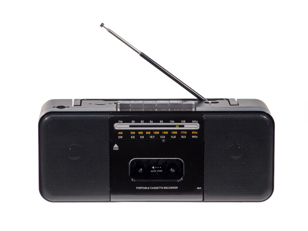Studio 57 - Kassettenspieler m. FM & Bluetooth, Schwarz