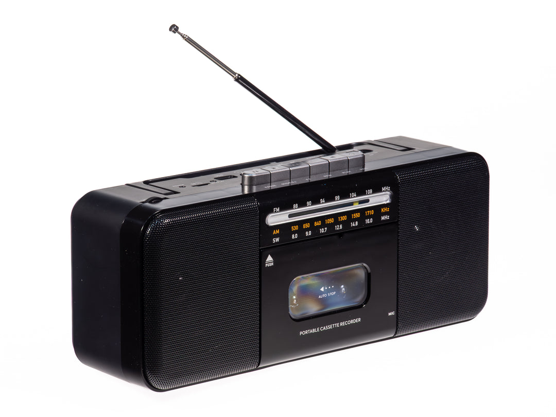 Studio 57 - Kassettenspieler m. FM & Bluetooth, Schwarz