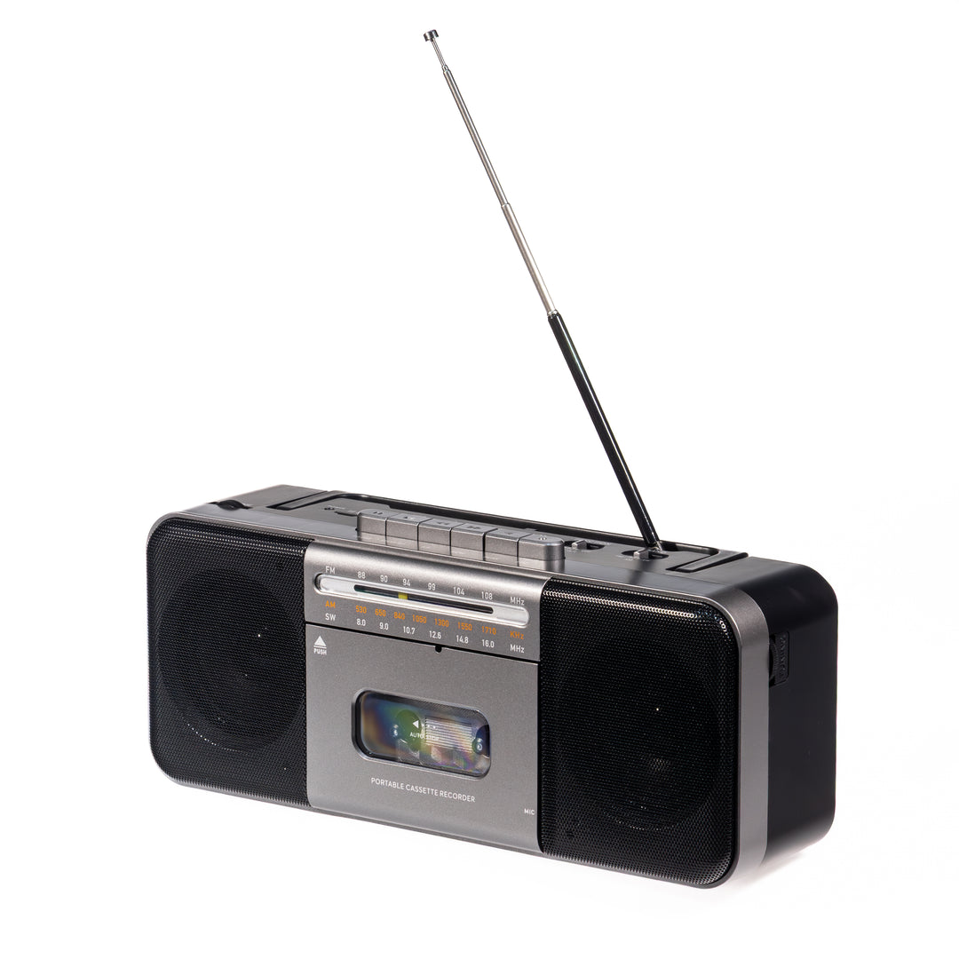 Studio 57 - Kassettenspieler m. FM & Bluetooth, Grau