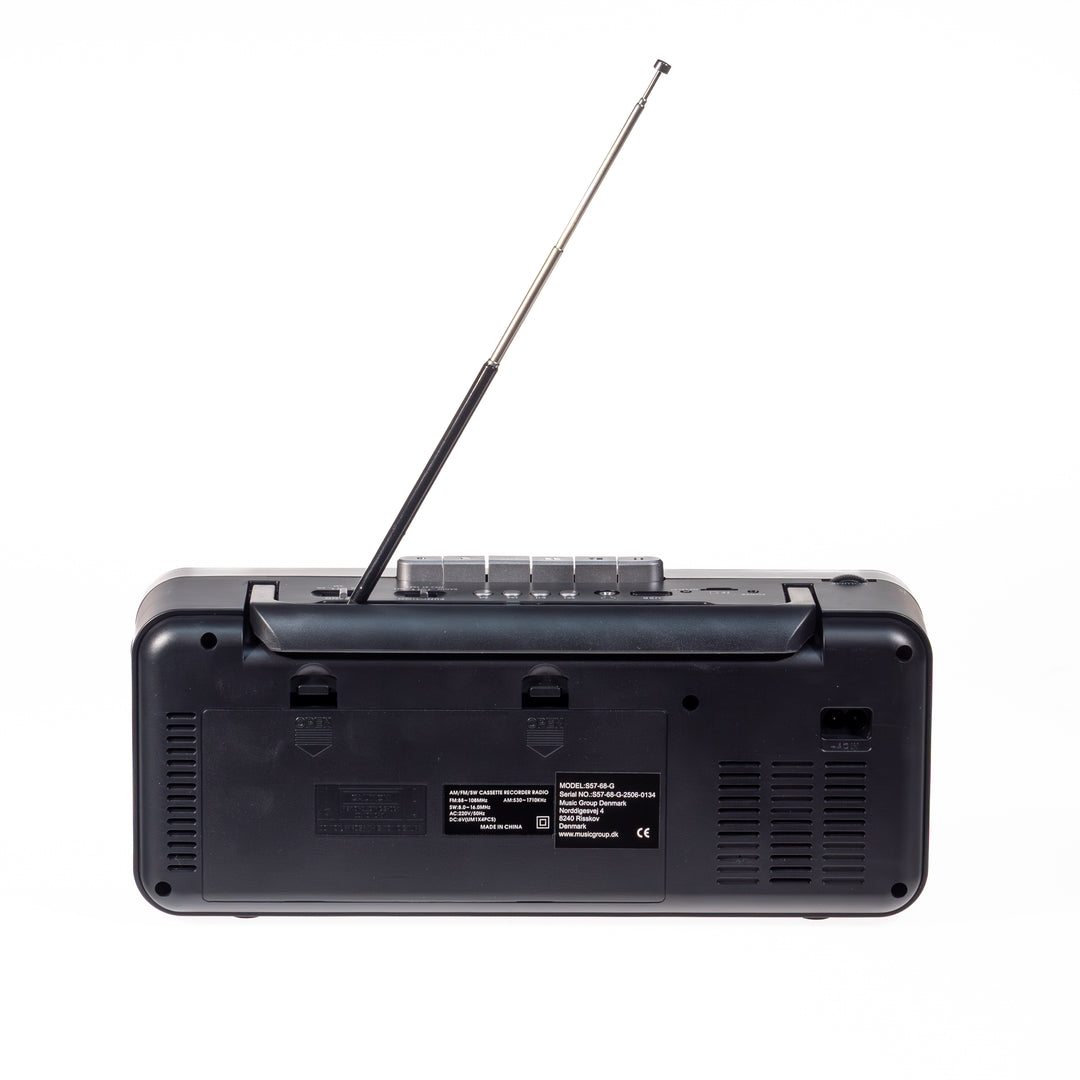 Studio 57 - Kassettenspieler m. FM & Bluetooth, Grau