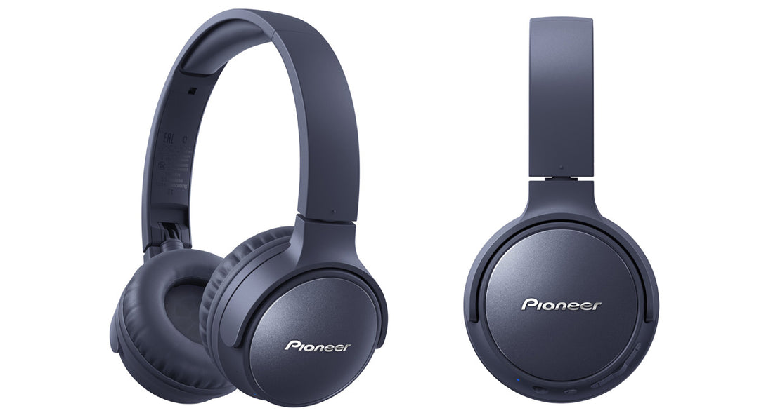 Pioneer SE-S6BN Geräuschunterdrückende Bluetooth Kopfhörer (Blau)