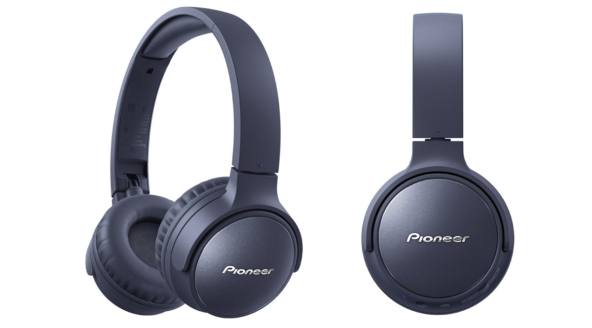 Pioneer SE-S6BN Geräuschunterdrückende Bluetooth Kopfhörer (Blau)