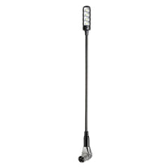 Adam Hall Stands SLED 1 ULTRA XLR 3 A - Abgewinkelte 3-polige XLR-Schwanenhalslampe mit 4 COB-LEDs