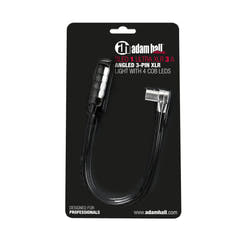 Adam Hall Stands SLED 1 ULTRA XLR 3 A - Abgewinkelte 3-polige XLR-Schwanenhalslampe mit 4 COB-LEDs