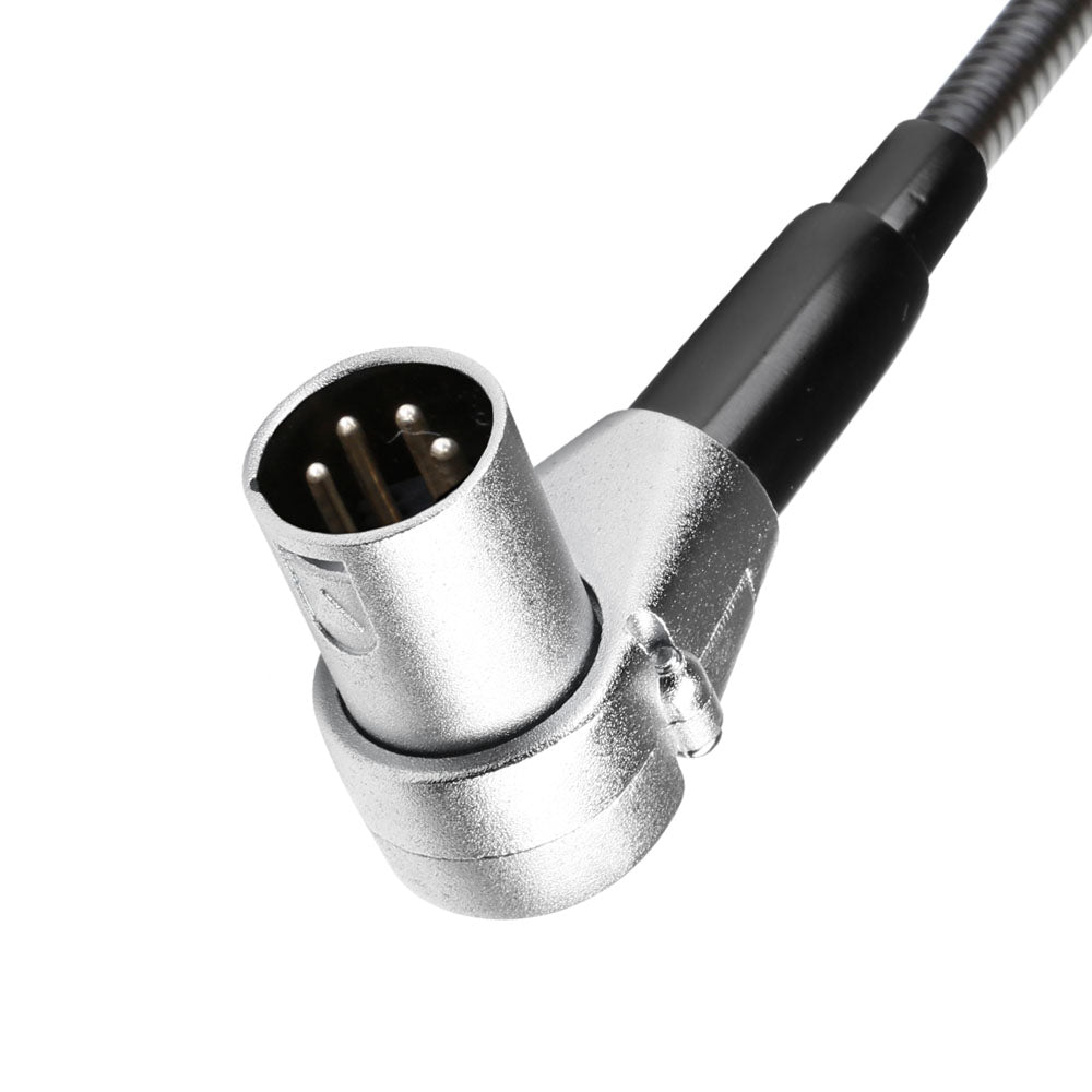 Adam Hall Stands SLED 1 ULTRA XLR 4 A - Abgewinkelte 4-polige XLR-Schwanenhalslampe mit 4 COB-LEDs