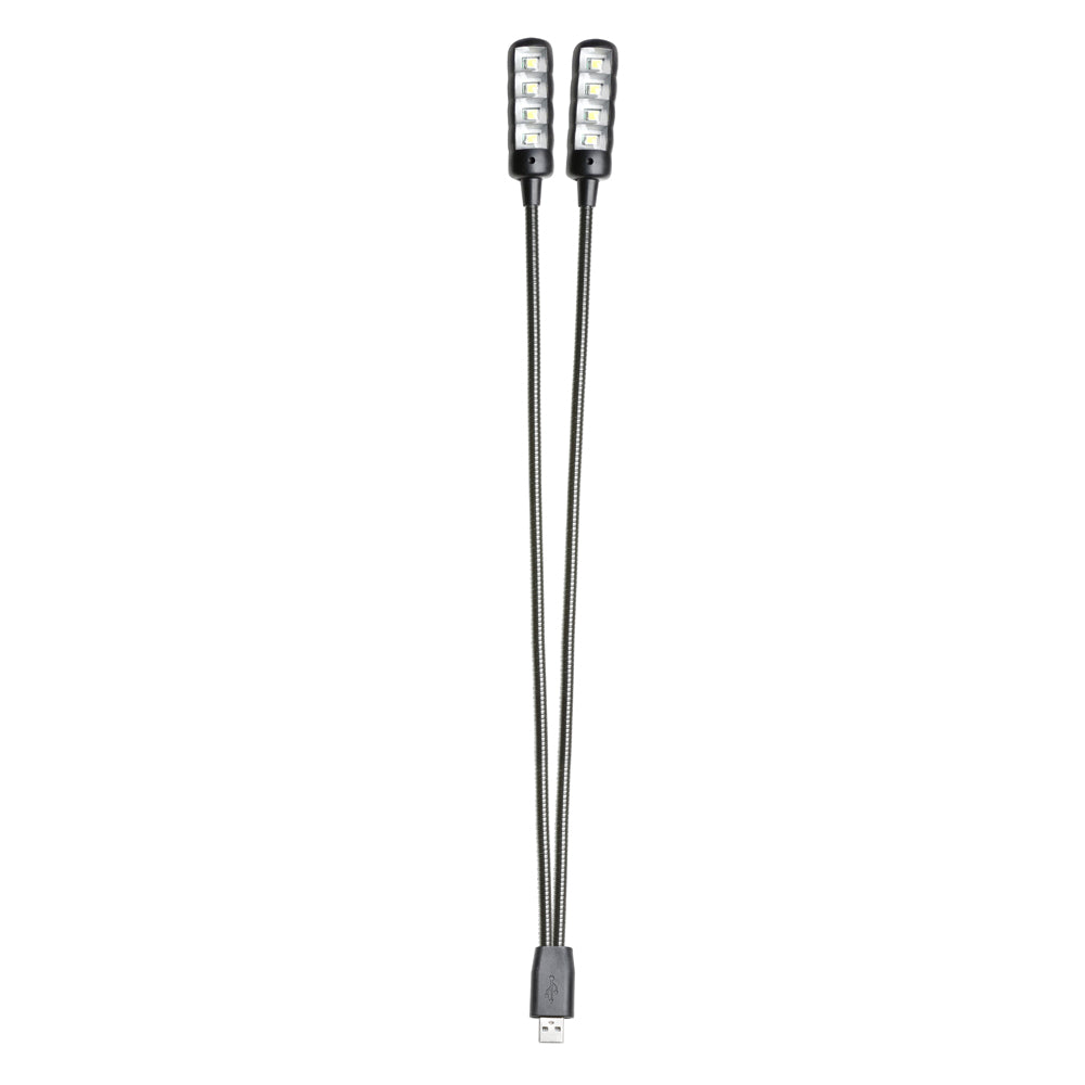 Adam Hall Stands SLED 2 ULTRA USB - LED-Lampe mit doppeltem Schwanenhals und USB-Stecker