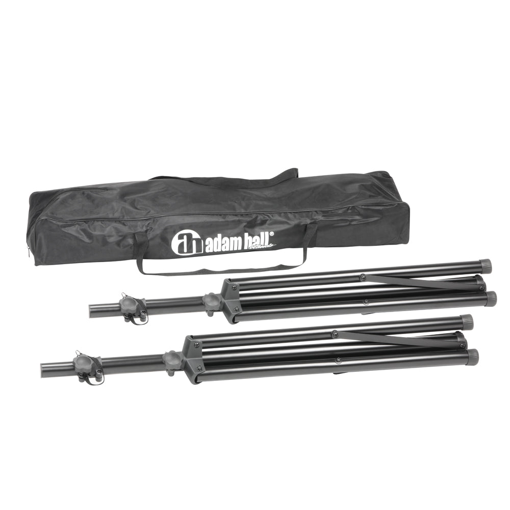 Adam Hall Stands SPS 023 SET - Lautsprecherstativ-Set: 2 Lautsprecherstative mit Tasche
