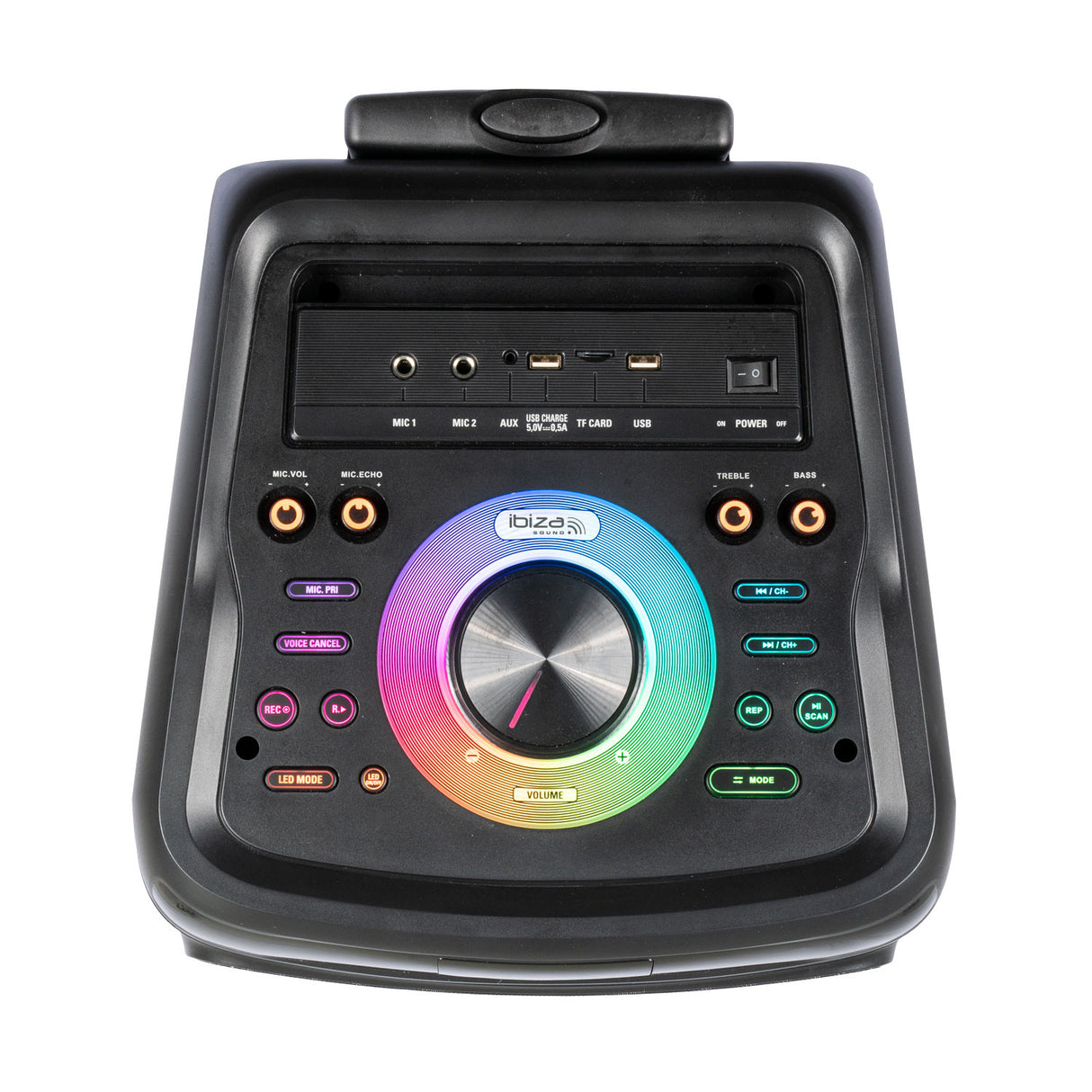 IBIZA Party-Lautsprecher mit Licht und Karaoke-Funktion