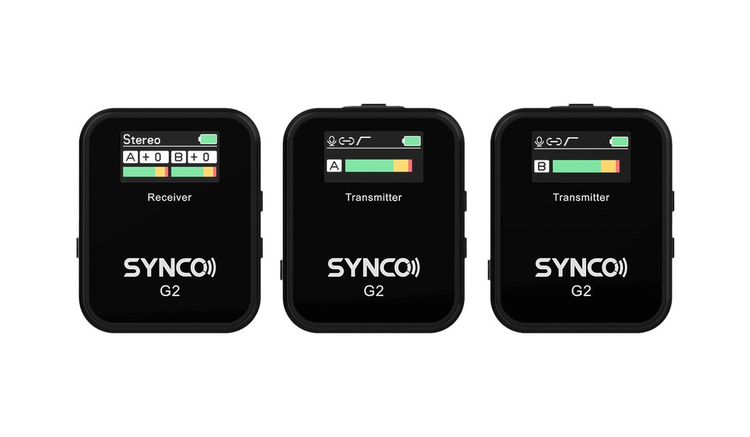 Synco WAir G2 kabelloses Mikrofonsystem mit Anzeige und 2 Mikrofonen