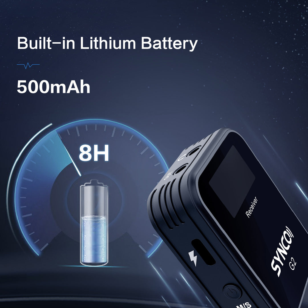 Synco WAir G2 kabelloses Mikrofonsystem mit Anzeige und 2 Mikrofonen