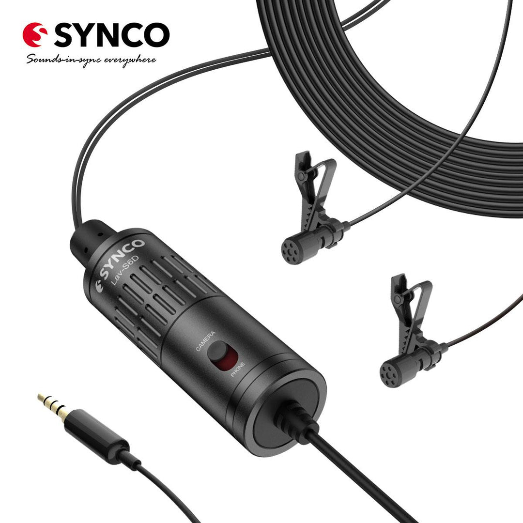 Synco Lavalier-Mikrofon mit 2 Lavalier-Mikrofonen