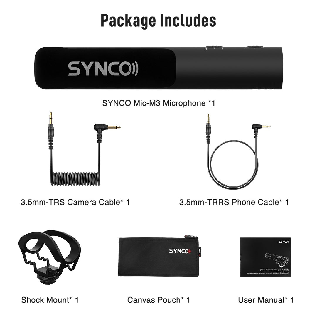 Synco Kompaktmikrofon für DSLR-Kamera
