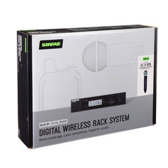 Shure GLXD24R+ BETA87A Drahtloses Mikrofon-Racksystem