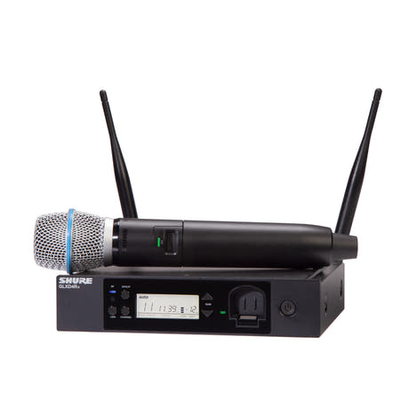 Shure GLXD24R+ BETA87A Drahtloses Mikrofon-Racksystem