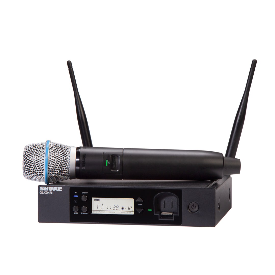 Shure GLXD24R+ BETA87A Drahtloses Mikrofon-Racksystem