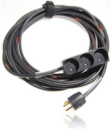 Stromsteckdose mit 3 DK und DK männlich Anschluss