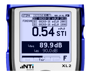 NTI XL 2 STIPA Handheld Audio und Akustik Analyzer