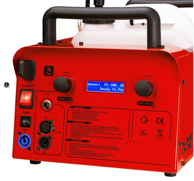 Antari FT-100 Nebelmaschine (1500W, Rot)