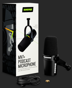 Shure MV7+ Podcast Mikrofon (Schwarz)