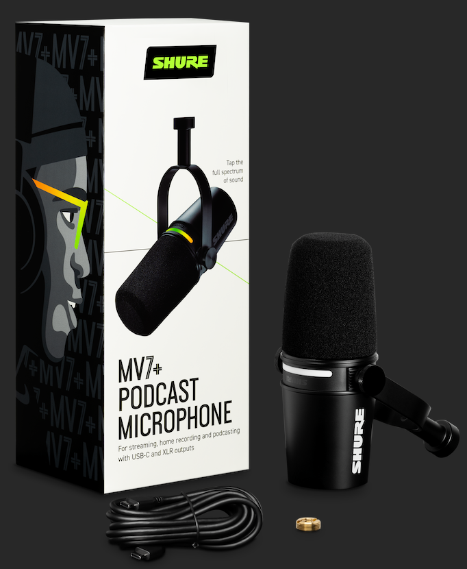 Shure MV7+ Podcast Mikrofon (Schwarz)